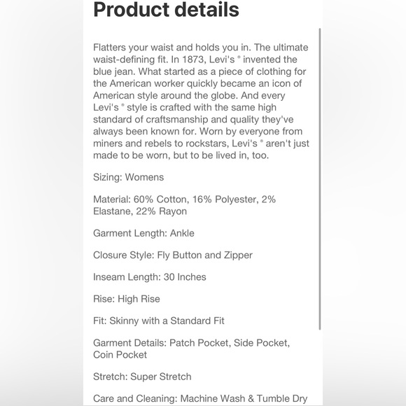 Size 29x30 Women’s Levi’s Jeans #1598 - Picture 12 of 13